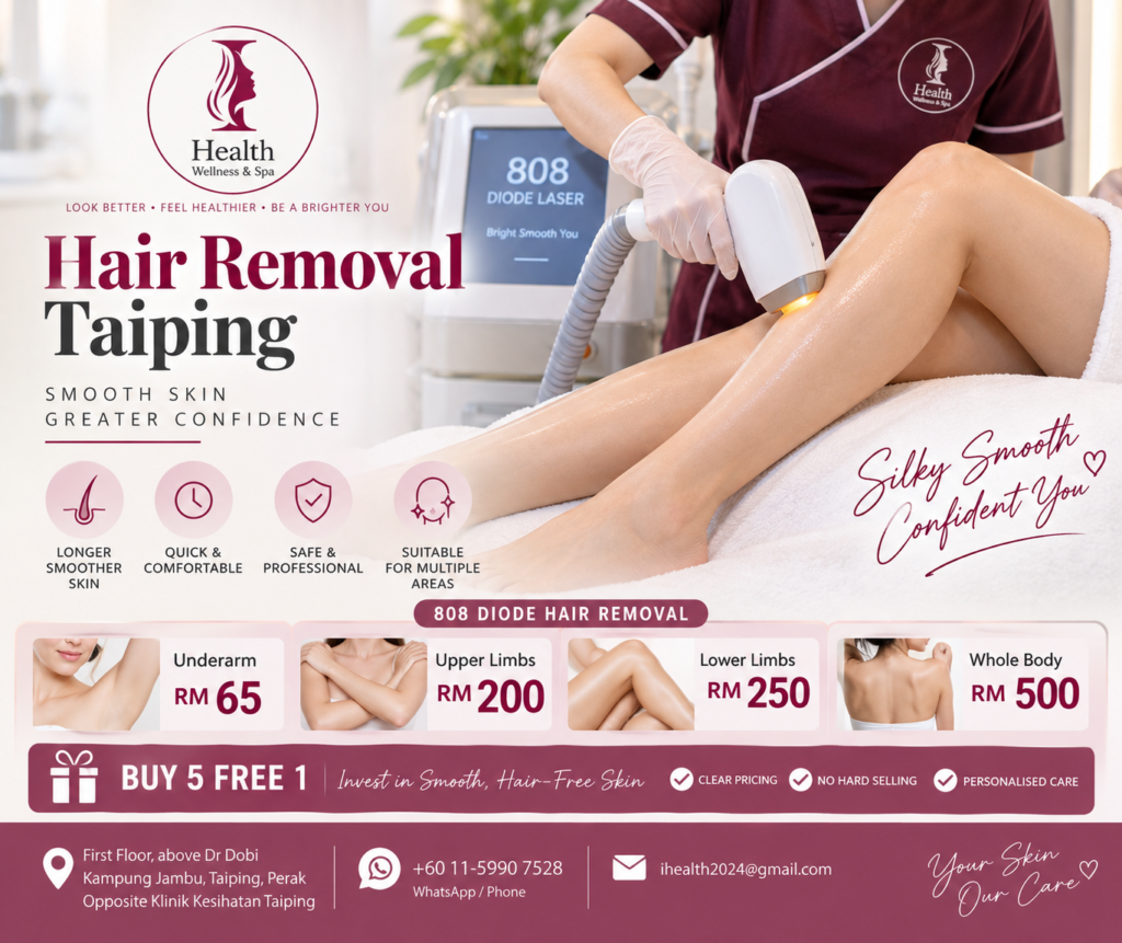 Hair Removal Taiping 808 Diode at I Health Wellness & Spa